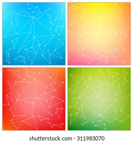 Abstract Creative concept vector multicolored blurred background set. For Web and Mobile Applications, art illustration template design, business infographic and social media, modern decoration.