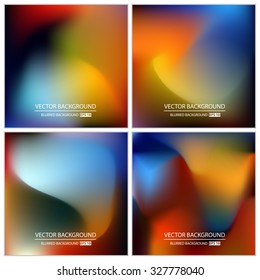 Abstract Creative concept vector multicolored blurred background set. For Web and Mobile Applications, art illustration template design, business infographic and social media, modern decoration.