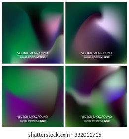 Abstract Creative concept vector multicolored blurred background set. For Web and Mobile Applications, art illustration template design, business infographic and social media, modern decoration.