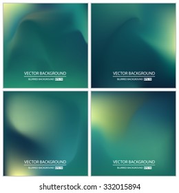 Abstract Creative concept vector multicolored blurred background set. For Web and Mobile Applications, art illustration template design, business infographic and social media, modern decoration.