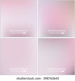 Abstract Creative concept vector multicolored blurred background set. For Web and Mobile Applications, art illustration template design, business infographic and social media, modern decoration.