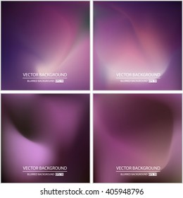 Abstract Creative concept vector multicolored blurred background set. For Web and Mobile Applications, art illustration template design, business infographic and social media, modern decoration.