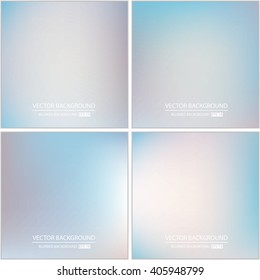 Abstract Creative concept vector multicolored blurred background set. For Web and Mobile Applications, art illustration template design, business infographic and social media, modern decoration.
