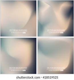 Abstract Creative concept vector multicolored blurred background set. For Web and Mobile Applications, art illustration template design, business infographic and social media, modern decoration.