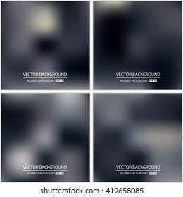 Abstract Creative concept vector multicolored blurred background set. For Web and Mobile Applications, art illustration template design, business infographic and social media, modern decoration.