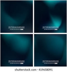 Abstract Creative concept vector multicolored blurred background set. For Web and Mobile Applications, art illustration template design, business infographic and social media, modern decoration.