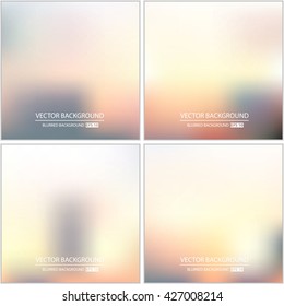 Abstract Creative concept vector multicolored blurred background set. For Web and Mobile Applications, art illustration template design, business infographic and social media, modern decoration.
