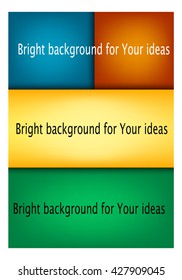 Abstract Creative concept vector multicolored blurred background set.