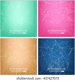 Abstract Creative concept vector multicolored blurred background set. For Web and Mobile Applications, art illustration template design, business infographic and social media, modern decoration.