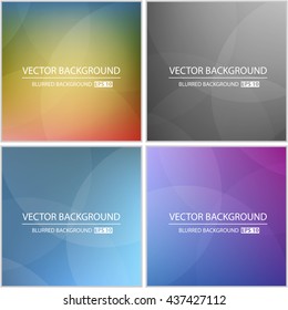 Abstract Creative concept vector multicolored blurred background set. For Web and Mobile Applications, art illustration template design, business infographic and social media, modern decoration.