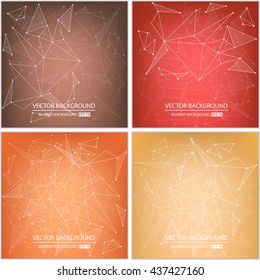 Abstract Creative concept vector multicolored blurred background set. For Web and Mobile Applications, art illustration template design, business infographic and social media, modern decoration.