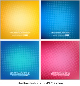 Abstract Creative concept vector multicolored blurred background set. For Web and Mobile Applications, art illustration template design, business infographic and social media, modern decoration.