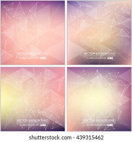 Abstract Creative concept vector multicolored blurred background set. For Web and Mobile Applications, art illustration template design, business infographic and social media, modern decoration.