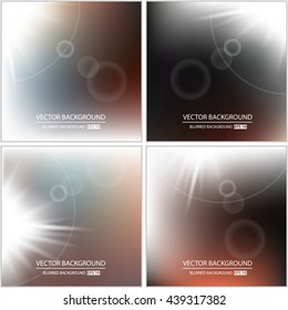 Abstract Creative concept vector multicolored blurred background set. For Web and Mobile Applications, art illustration template design, business infographic and social media, modern decoration.