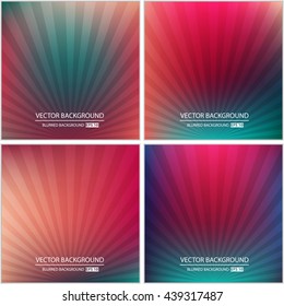 Abstract Creative concept vector multicolored blurred background set. For Web and Mobile Applications, art illustration template design, business infographic and social media, modern decoration.