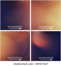 Abstract Creative concept vector multicolored blurred background set. For Web and Mobile Applications, art illustration template design, business infographic and social media, modern decoration.