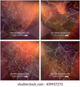 Abstract Creative concept vector multicolored blurred background set. For Web and Mobile Applications, art illustration template design, business infographic and social media, modern decoration.