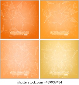 Abstract Creative concept vector multicolored blurred background set. For Web and Mobile Applications, art illustration template design, business infographic and social media, modern decoration.