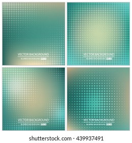 Abstract Creative concept vector multicolored blurred background set. For Web and Mobile Applications, art illustration template design, business infographic and social media, modern decoration.