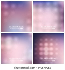 Abstract Creative concept vector multicolored blurred background set. For Web and Mobile Applications, art illustration template design, business infographic and social media, modern decoration.