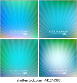 Abstract Creative concept vector multicolored blurred background set. For Web and Mobile Applications, art illustration template design, business infographic and social media, modern decoration.