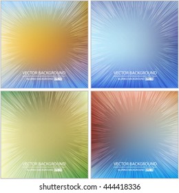 Abstract Creative concept vector multicolored blurred background set. For Web and Mobile Applications, art illustration template design, business infographic and social media, modern decoration.