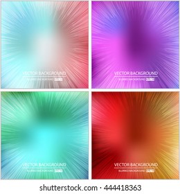 Abstract Creative concept vector multicolored blurred background set. For Web and Mobile Applications, art illustration template design, business infographic and social media, modern decoration.