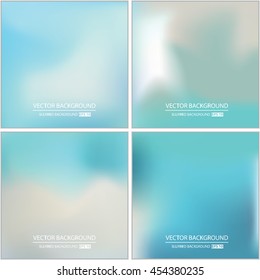 Abstract Creative concept vector multicolored blurred background set. For Web and Mobile Applications, art illustration template design, business infographic and social media, modern decoration.