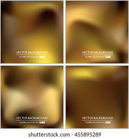 Abstract creative concept vector multicolored blurred background set. For web and mobile app, art illustration template design, business infographic and social media, modern decoration.