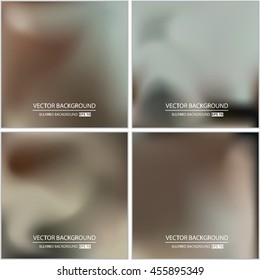 Abstract creative concept vector multicolored blurred background set. For web and mobile app, art illustration template design, business infographic and social media, modern decoration.