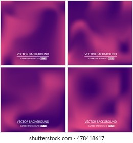 Abstract Creative concept vector multicolored blurred background set. For Web and Mobile Applications, art illustration template design, business infographic and social media, modern decoration.