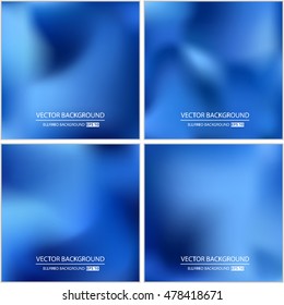 Abstract Creative concept vector multicolored blurred background set. For Web and Mobile Applications, art illustration template design, business infographic and social media, modern decoration.