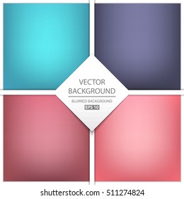 Abstract Creative concept vector multicolored blurred background set. For Web and Mobile Applications, art illustration template design, business infographic and social media, modern decoration.