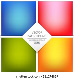 Abstract Creative concept vector multicolored blurred background set. For Web and Mobile Applications, art illustration template design, business infographic and social media, modern decoration.