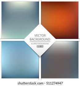 Abstract Creative concept vector multicolored blurred background set. For Web and Mobile Applications, art illustration template design, business infographic and social media, modern decoration.