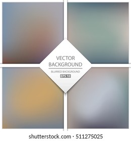 Abstract Creative concept vector multicolored blurred background set. For Web and Mobile Applications, art illustration template design, business infographic and social media, modern decoration.