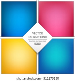 Abstract Creative concept vector multicolored blurred background set. For Web and Mobile Applications, art illustration template design, business infographic and social media, modern decoration.