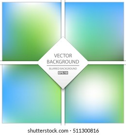 Abstract Creative concept vector multicolored blurred background set. For Web and Mobile Applications, art illustration template design, business infographic and social media, modern decoration.