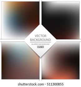 Abstract Creative concept vector multicolored blurred background set. For Web and Mobile Applications, art illustration template design, business infographic and social media, modern decoration.