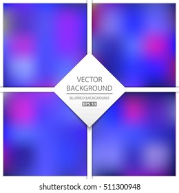 Abstract Creative concept vector multicolored blurred background set. For Web and Mobile Applications, art illustration template design, business infographic and social media, modern decoration.