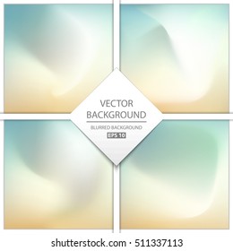 Abstract Creative concept vector multicolored blurred background set. For Web and Mobile Applications, art illustration template design, business infographic and social media, modern decoration.