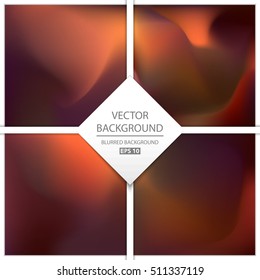 Abstract Creative concept vector multicolored blurred background set. For Web and Mobile Applications, art illustration template design, business infographic and social media, modern decoration.