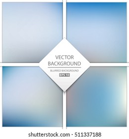Abstract Creative concept vector multicolored blurred background set. For Web and Mobile Applications, art illustration template design, business infographic and social media, modern decoration.