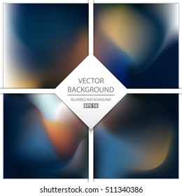 Abstract Creative concept vector multicolored blurred background set. For Web and Mobile Applications, art illustration template design, business infographic and social media, modern decoration.