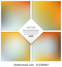 Abstract Creative concept vector multicolored blurred background set. For Web and Mobile Applications, art illustration template design, business infographic and social media, modern decoration.