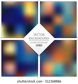 Abstract Creative concept vector multicolored blurred background set. For Web and Mobile Applications, art illustration template design, business infographic and social media, modern decoration.