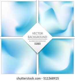 Abstract Creative concept vector multicolored blurred background set. For Web and Mobile Applications, art illustration template design, business infographic and social media, modern decoration.