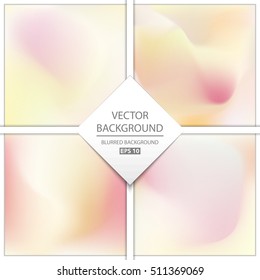 Abstract Creative concept vector multicolored blurred background set. For Web and Mobile Applications, art illustration template design, business infographic and social media, modern decoration.