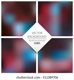 Abstract Creative concept vector multicolored blurred background set. For Web and Mobile Applications, art illustration template design, business infographic and social media, modern decoration.
