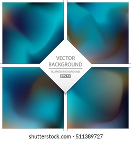 Abstract Creative concept vector multicolored blurred background set. For Web and Mobile Applications, art illustration template design, business infographic and social media, modern decoration.